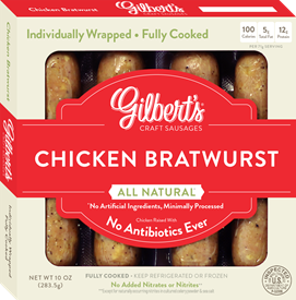 Chicken Bratwurst, 10 oz 